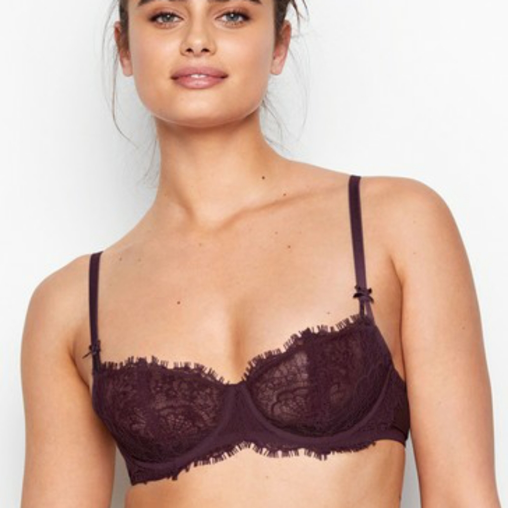 Victoria Secret Wicked Unlined Lace Balconette Bra 36DDD/F NWOT